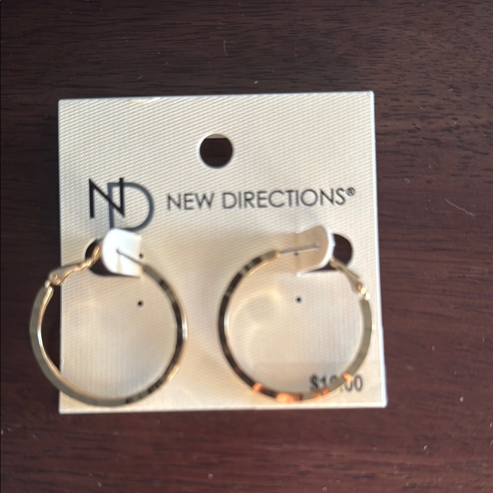 New Directions Gold Hoop Earrings